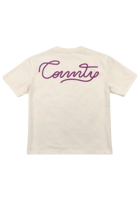 T-shirt bambina bianca in cotone MARCELO BURLON | GTH114BIANCO